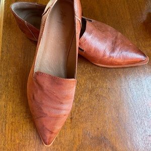 Frye Size 10 Cognac Brown Leather Kenzie Venetian Slip On Flats Loafers